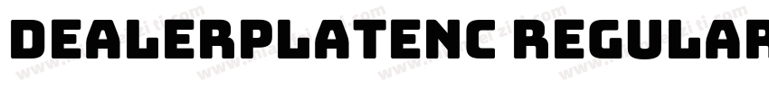 DealerplateNC Regular字体转换